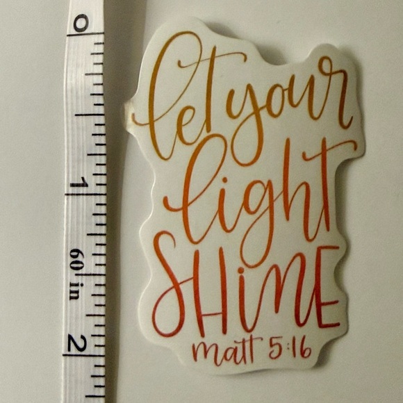 ⚪️Matthew 5:16 Let Your Light Shine” Bible Verse Biblical Vinyl Sticker Decal - Picture 2 of 2